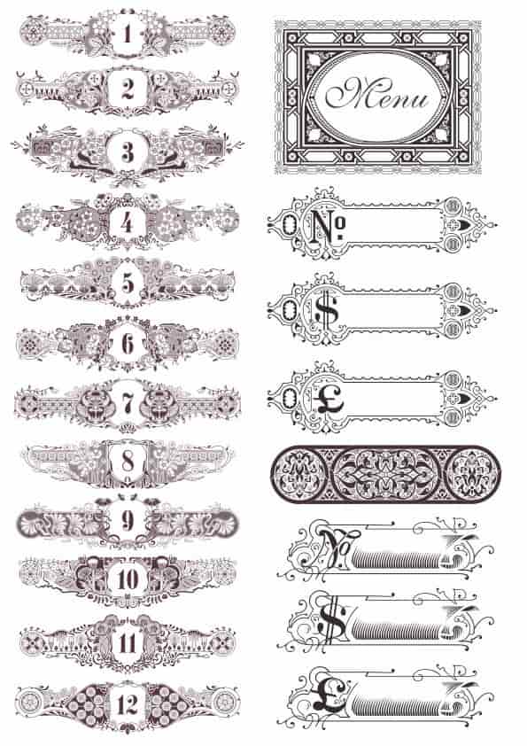 Elegant Vintage Decor Free Vector Free Vectors