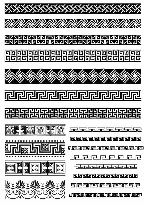 Lace Border Decor Elements Free Vector Free Vectors