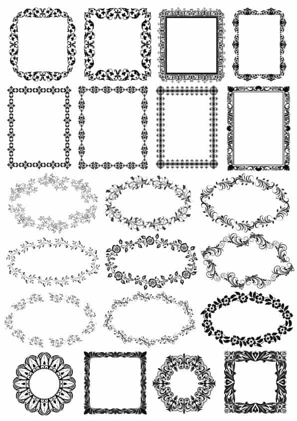 Floral Borders Free Vector Free Vectors