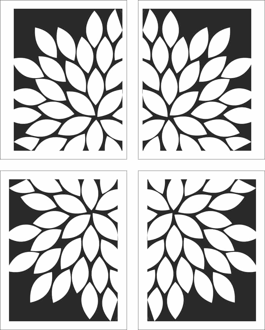 White Floral Artwork Free Vector Free Vectors