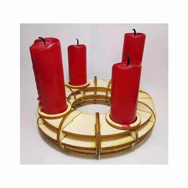 Candlestick Holder Laser Cut Free Vector Free Vectors