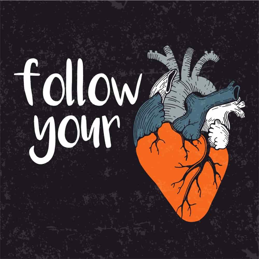 Follow Your Heart Print Free Vector Free Vectors