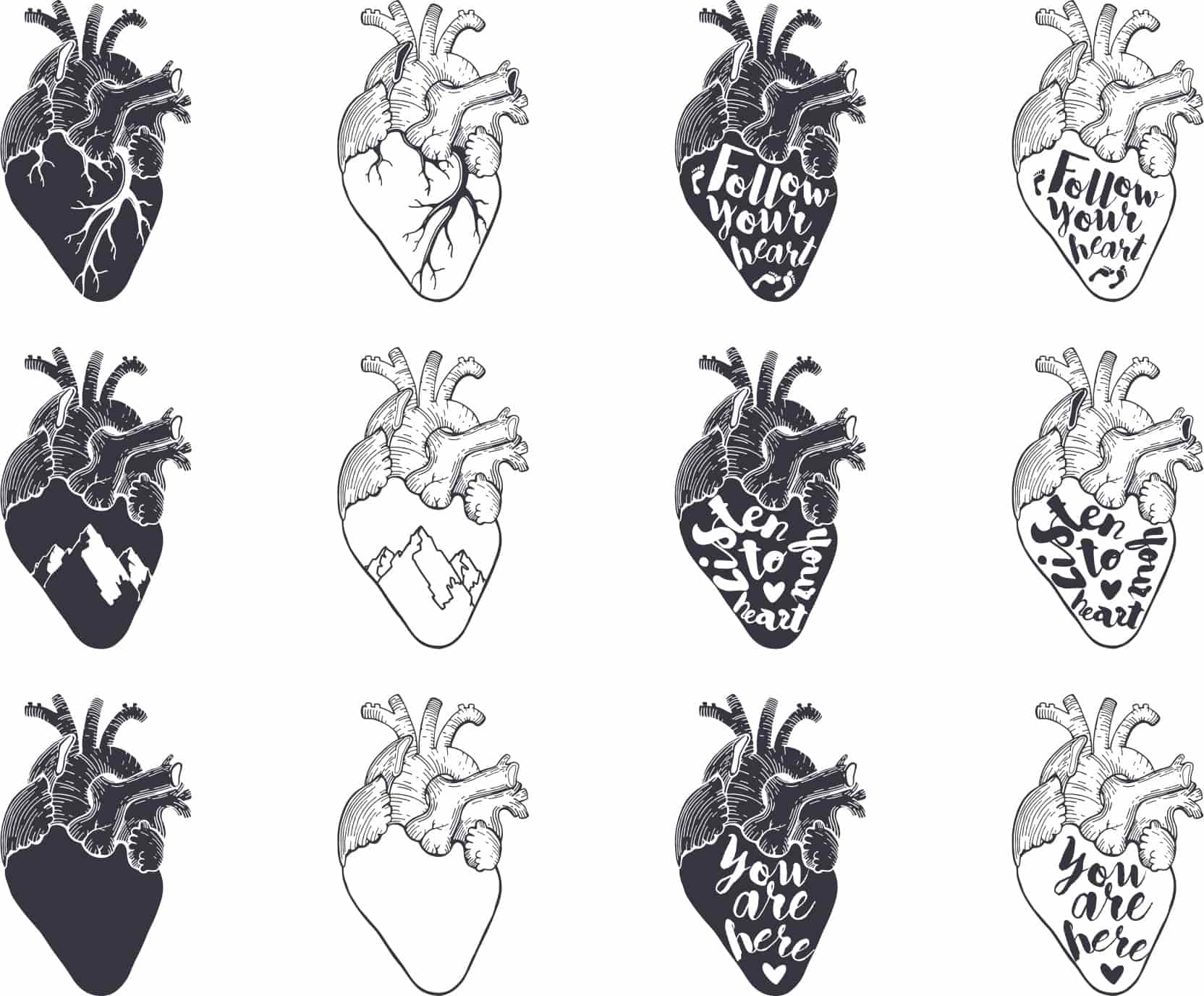 Heart Vector Set Free Vector Free Vectors