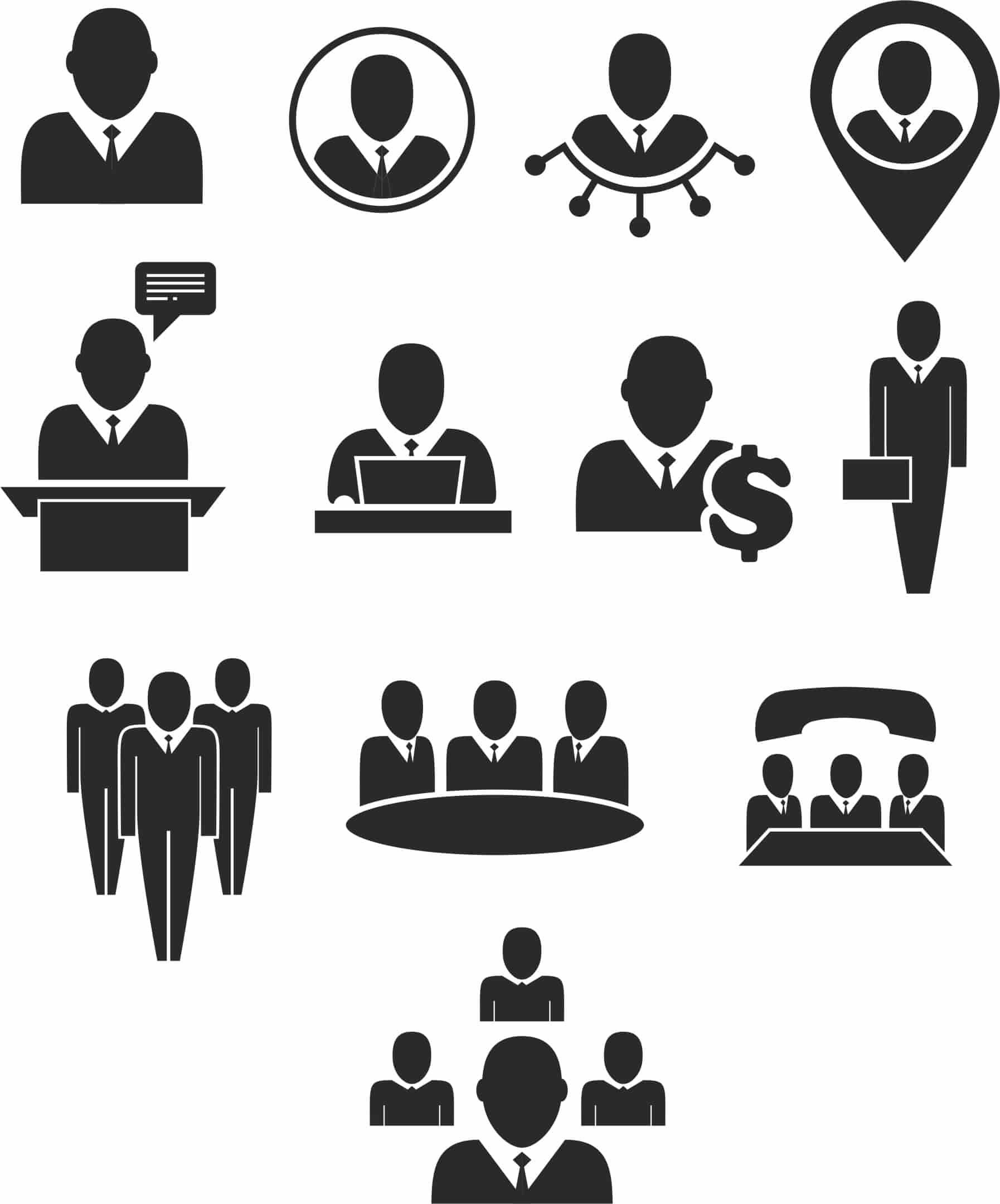 Meeting Icons Free Vector Free Vectors