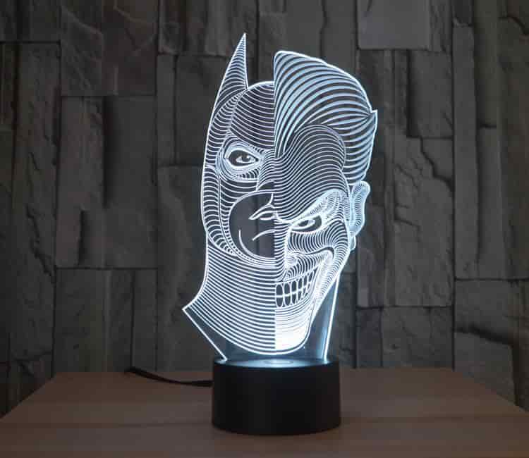 Batman Joker Morphing 3D LED Illusion Lamp Free Vector Free Vectors