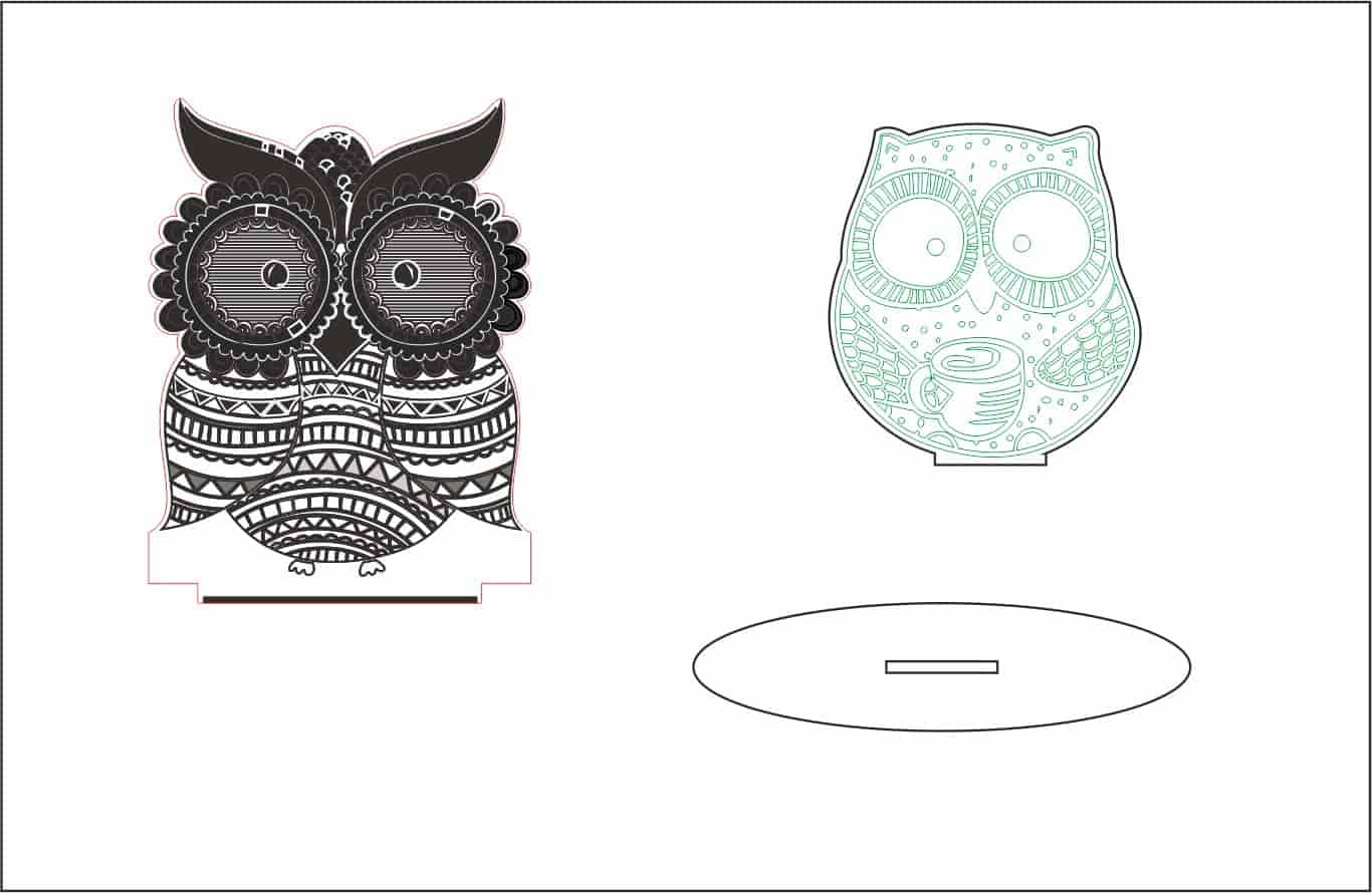 Sleepy-eyed Owl Night Light Free Vector Free Vectors