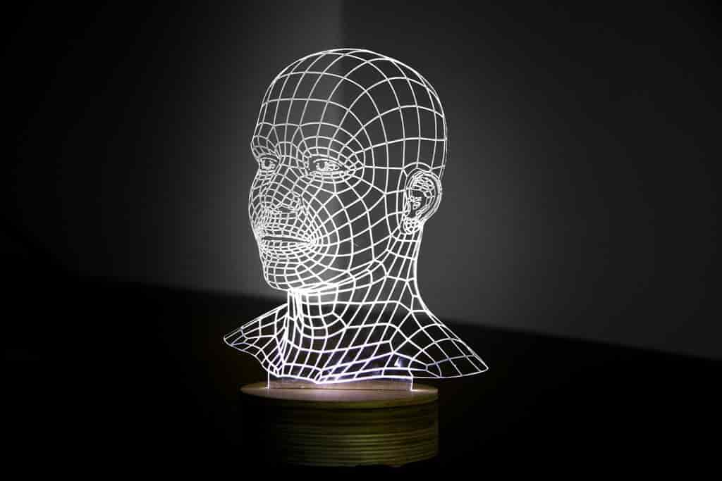 Head 3D LED Night Light Free Vector Free Vectors