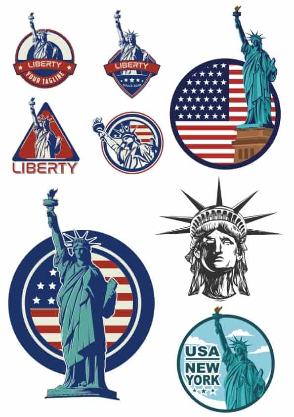 Usa Liberty Statue Logo Vector Free Vector Free Vectors