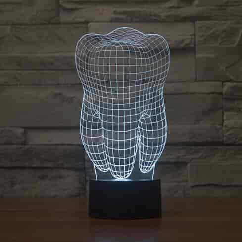 Tooth Shape 3D Lamp Model Free Vector Free Vectors