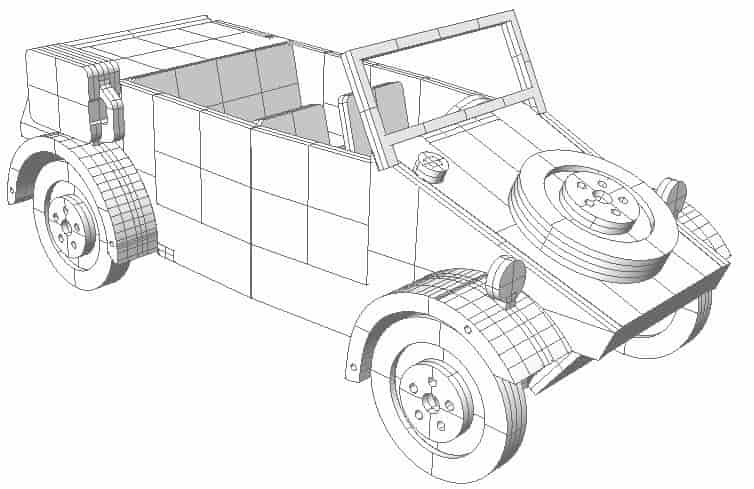 Kubelwagen Vector for Laser Cutting CNC Free Vector Free Vectors