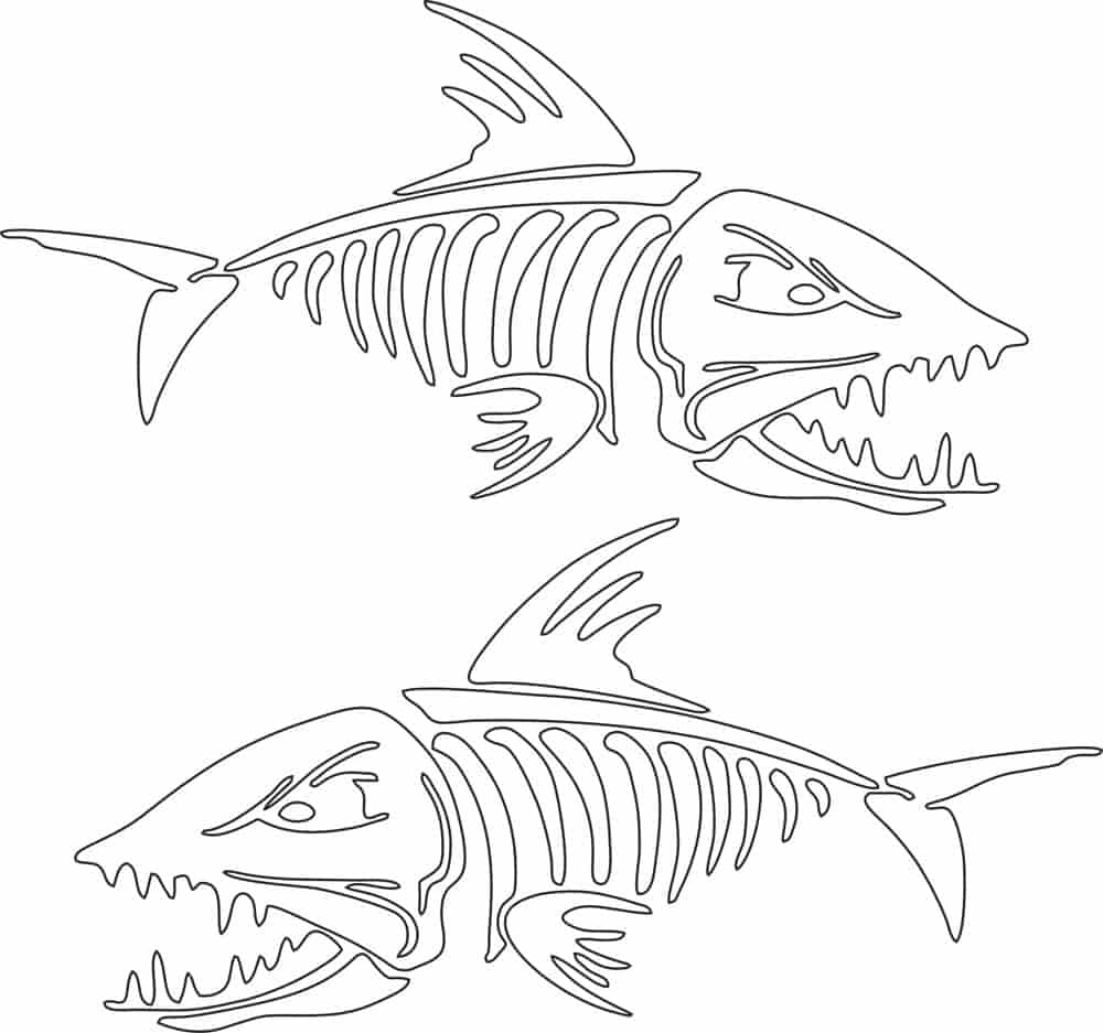 Fish Skeleton Art Free Vector Free Vectors