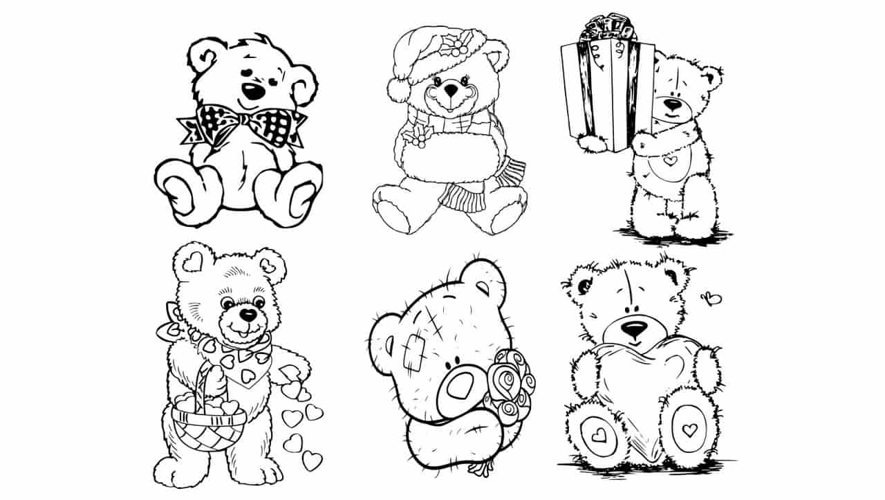 Bears Line Art Free Vector Free Vectors