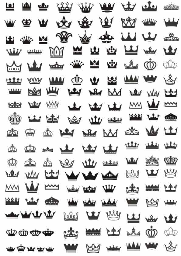 Royal Crown Set Free Vector Free Vectors