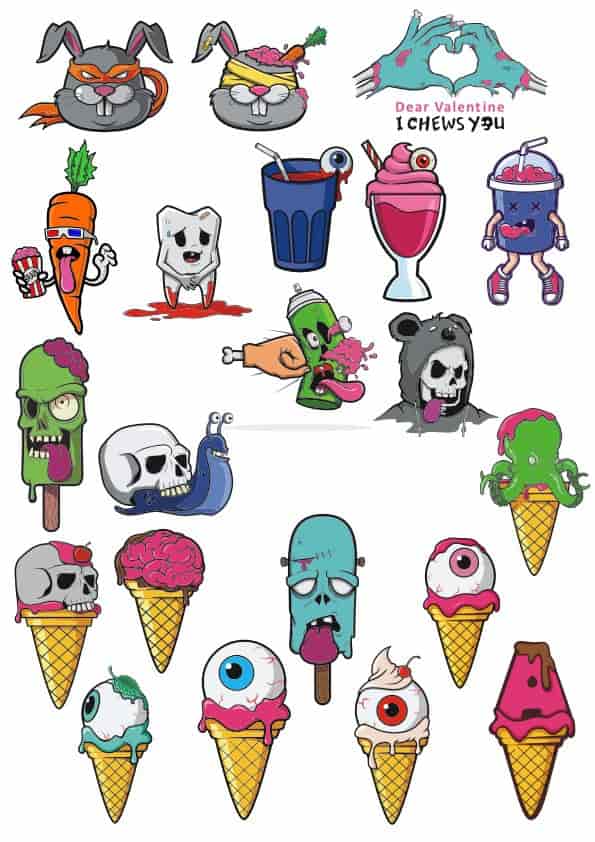 Stikers Set Free Vector Free Vectors