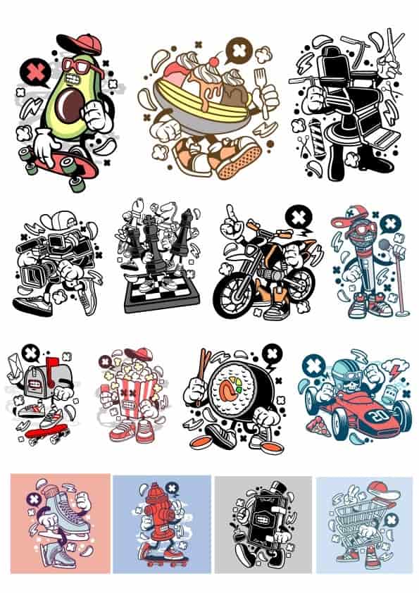Free Stikers Set Vector Free Vectors