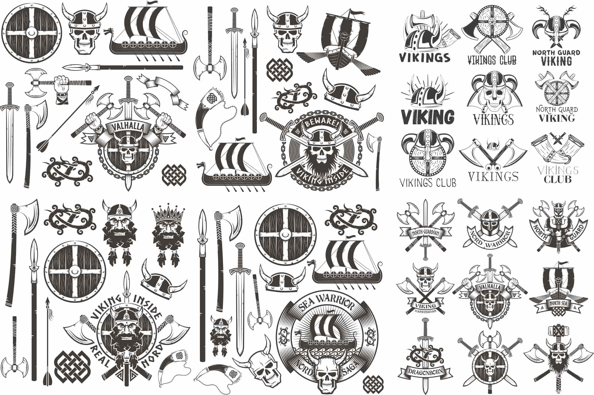 Viking Set Free Vector Free Vectors