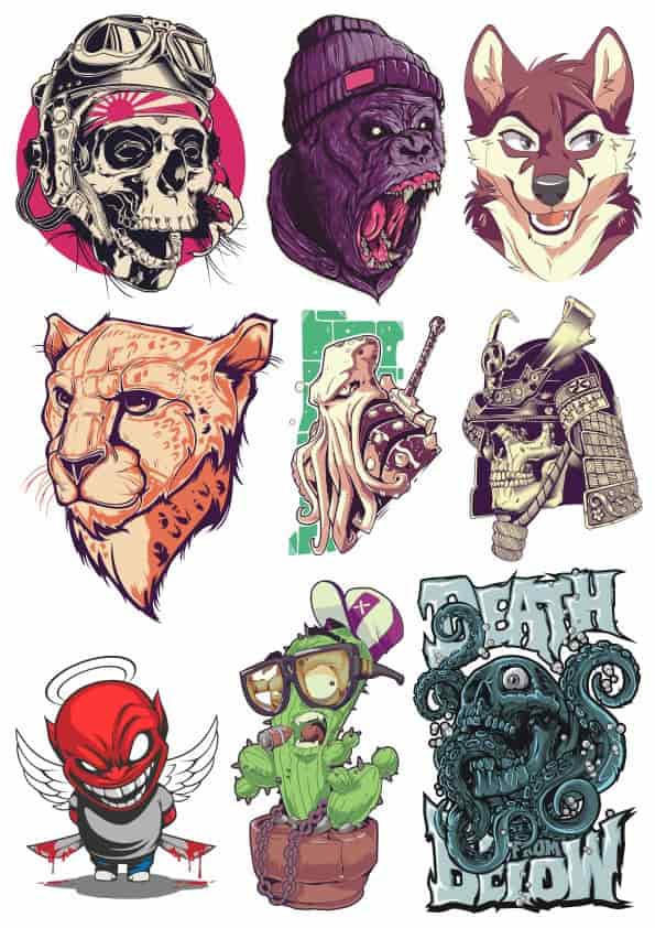 Animal T-Shirt Style Free Vector Free Vectors
