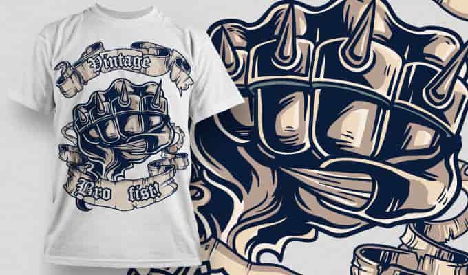 Bro Fist T-shirt Design Free Vector Free Vectors
