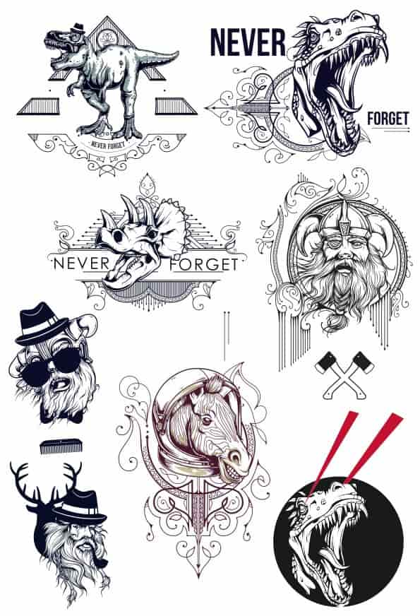 Animal Skull T-Shirt Style Free Vector Free Vectors