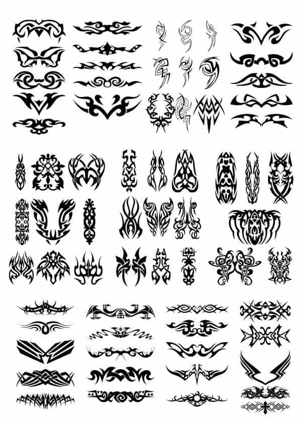 Tatoo Set Free Vector Free Vectors