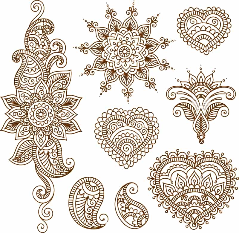 Henna Tattoo Flower Style Free Vector Free Vectors