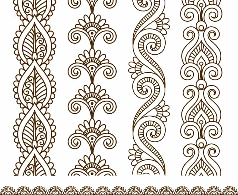 Mehndi Style Ornamental Flower For Tattoo Free Vector Free Vectors