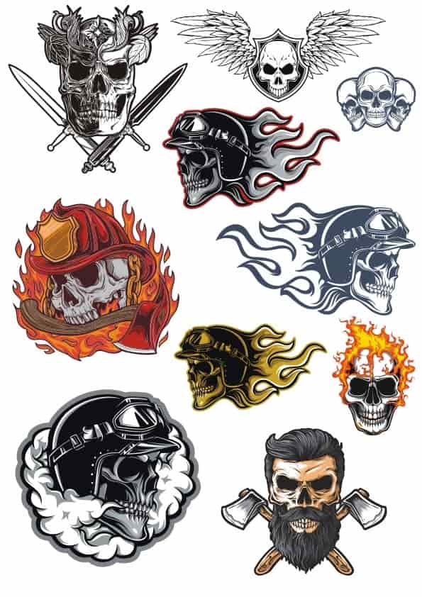 Skulls Set Free Vector Free Vectors