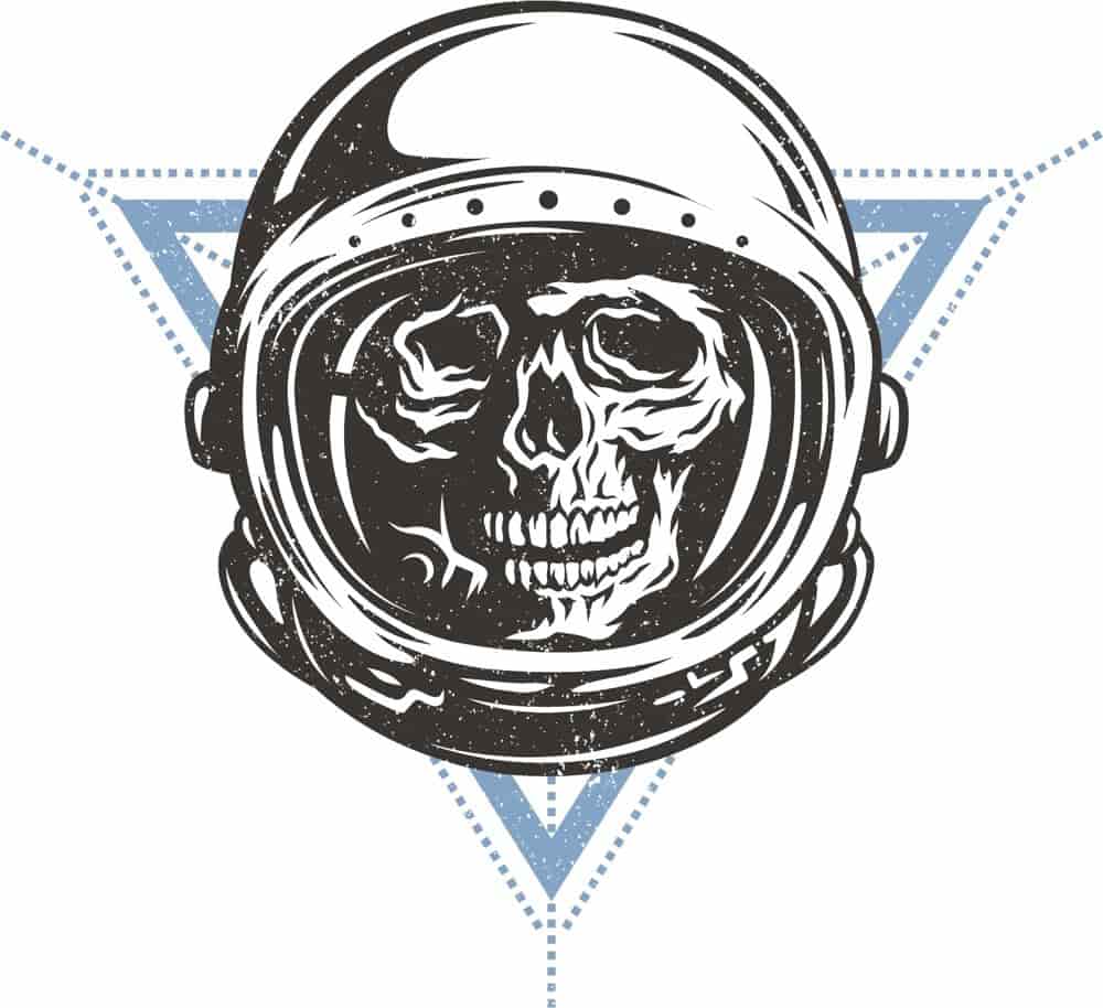 Cosmo Skull Print Free Vector Free Vectors