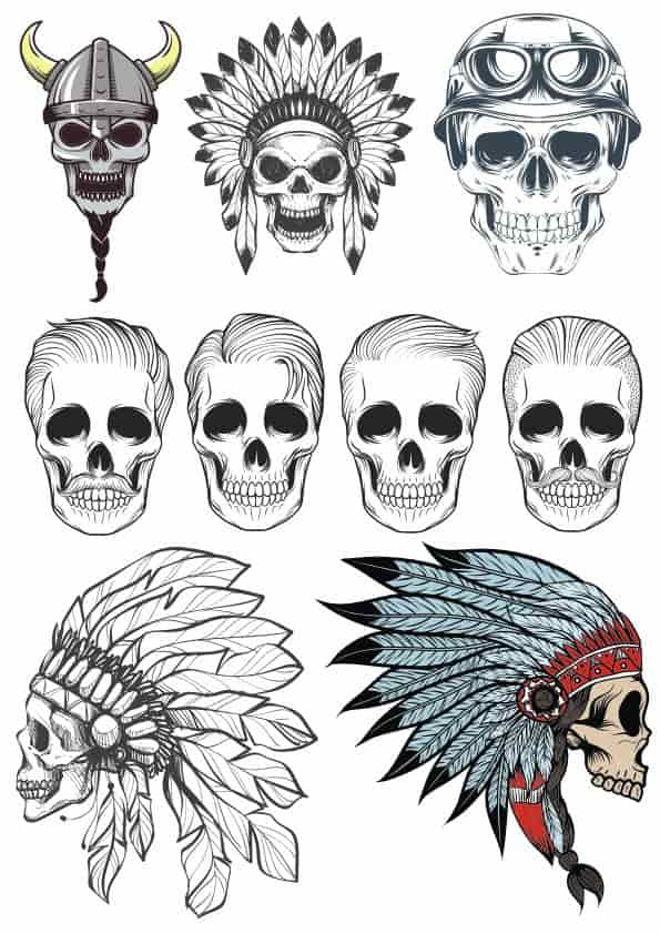Skull Vector Art Pack Free Free Vectors