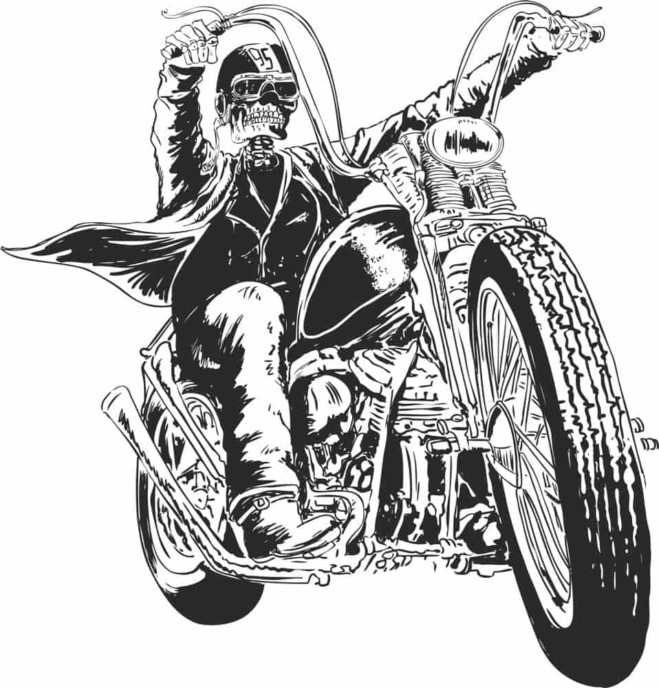 Motorcycle Skull Free Vector Free Vectors