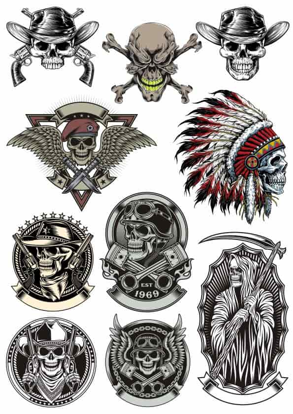 Skulls Vectors Pack Free Free Vectors