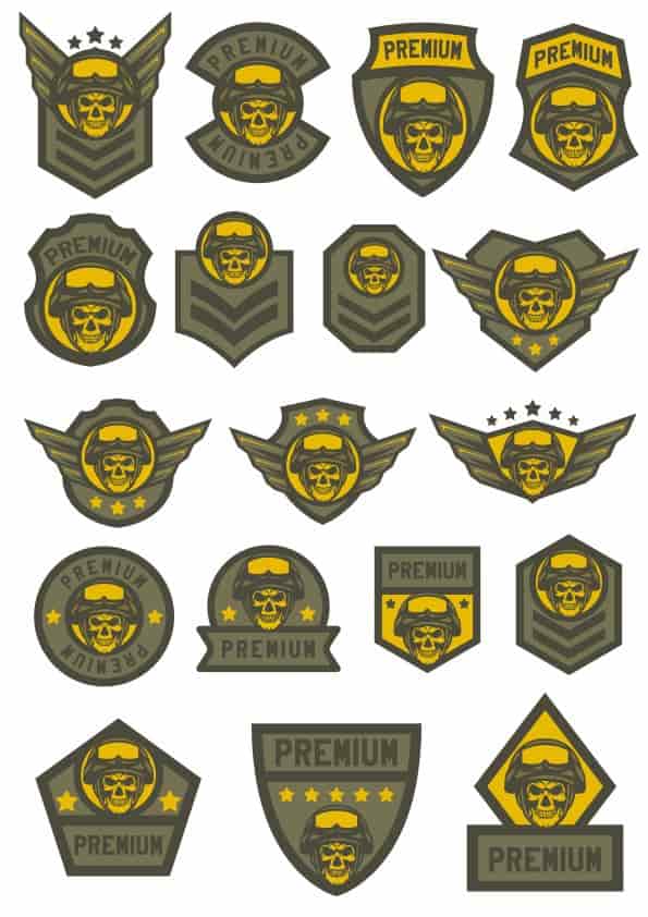 Skull Military Shevron Free Vector Free Vectors