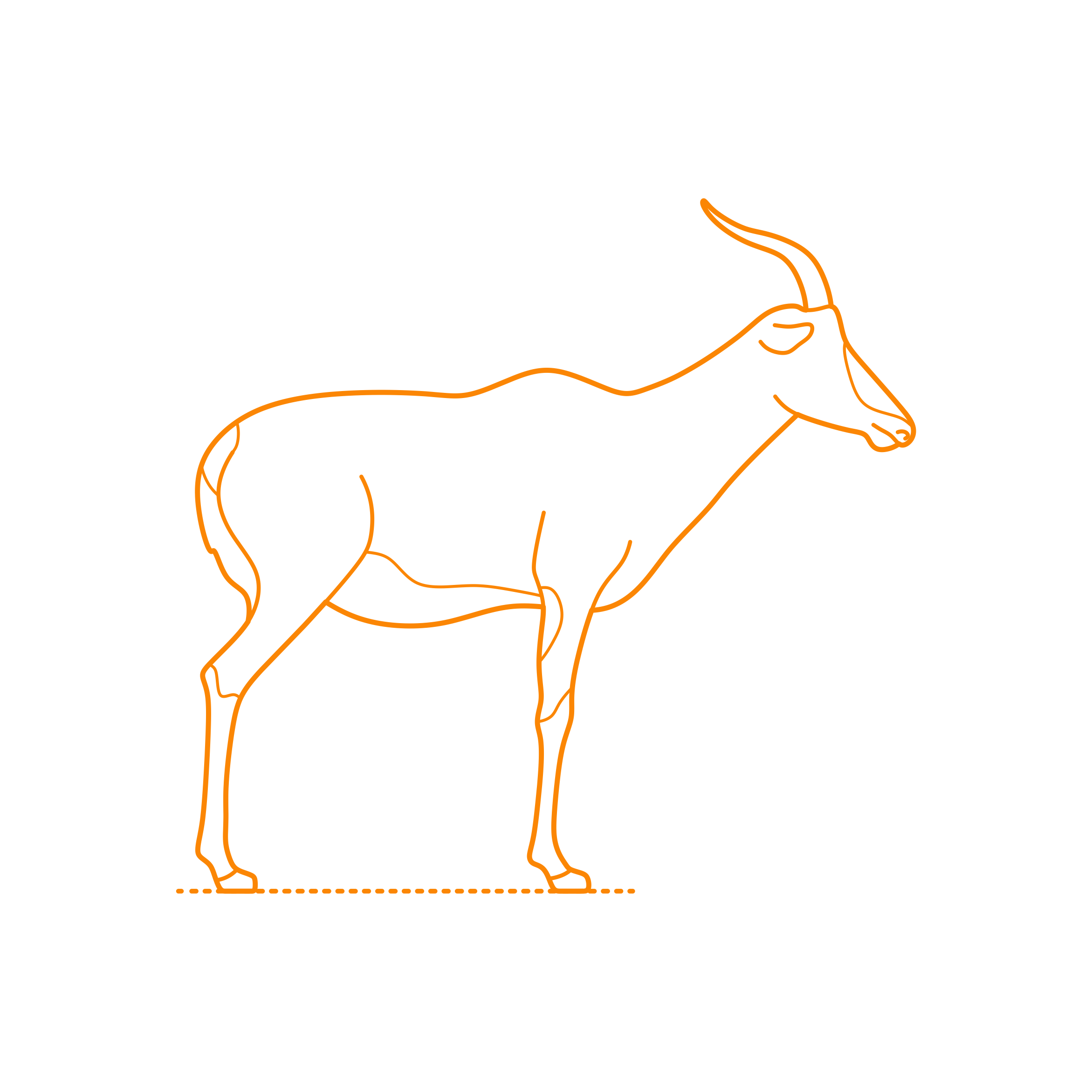 Animals Antelopes Bontebokline Tracing Svg Vector Free Vectors