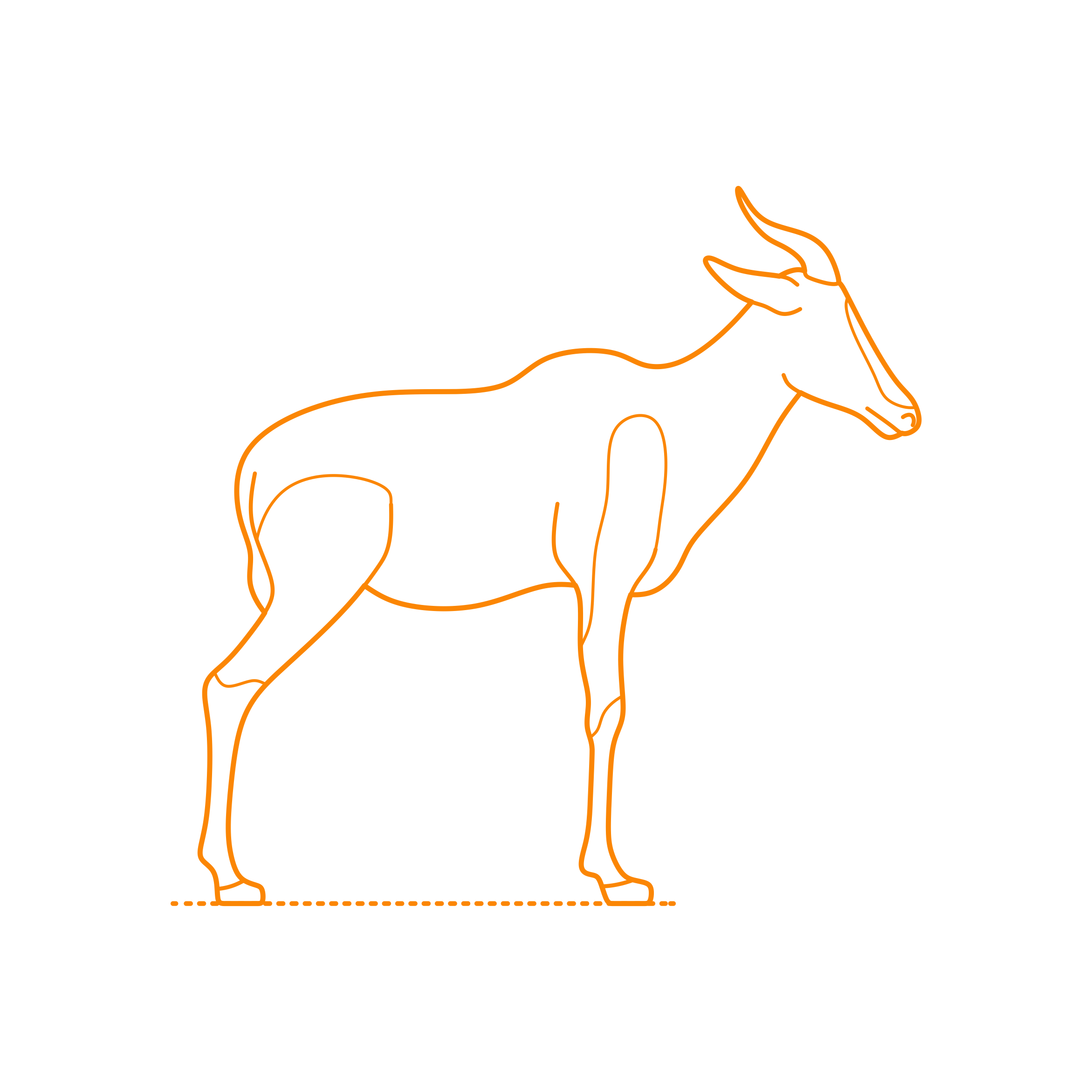 Animals Antelopes Common Tsessebeline Tracing Svg Vector Free Vectors