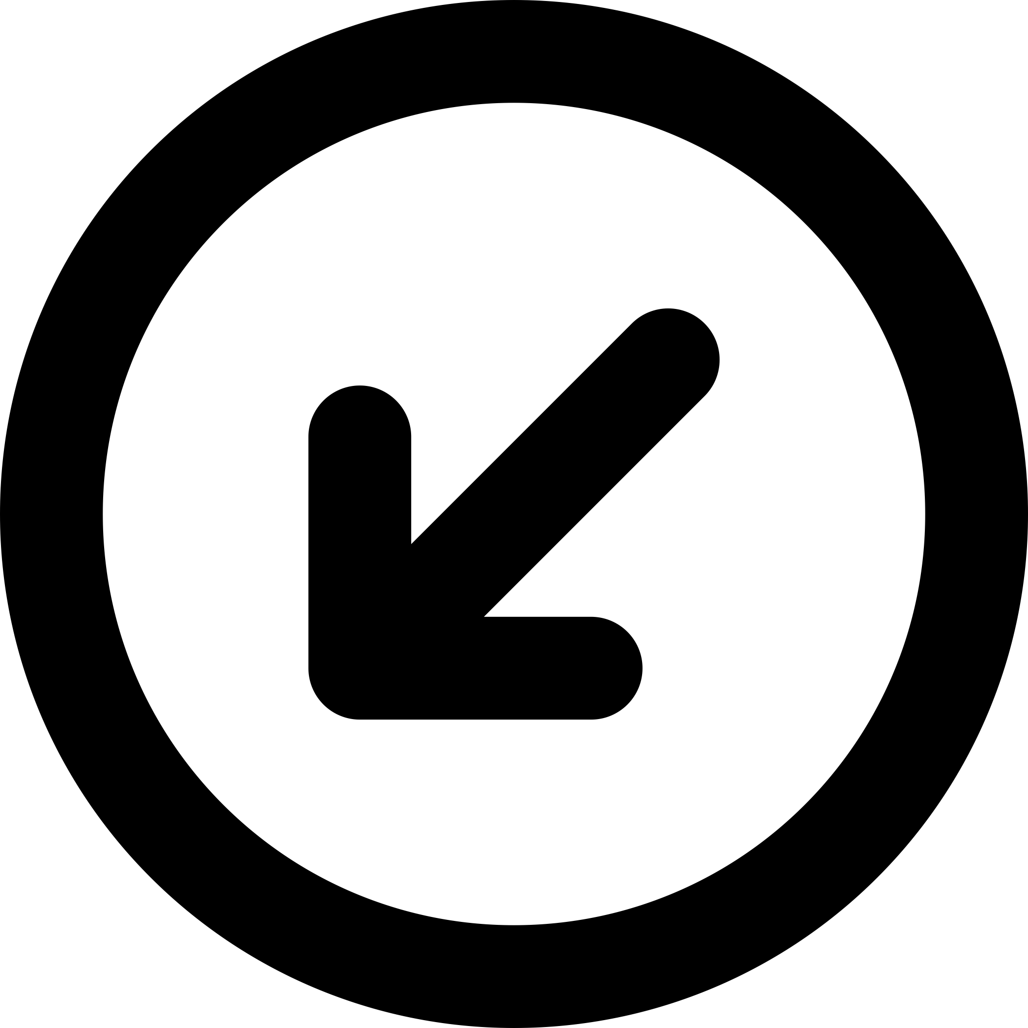 Arrow Circle Down Left Icon Svg Free Vectors