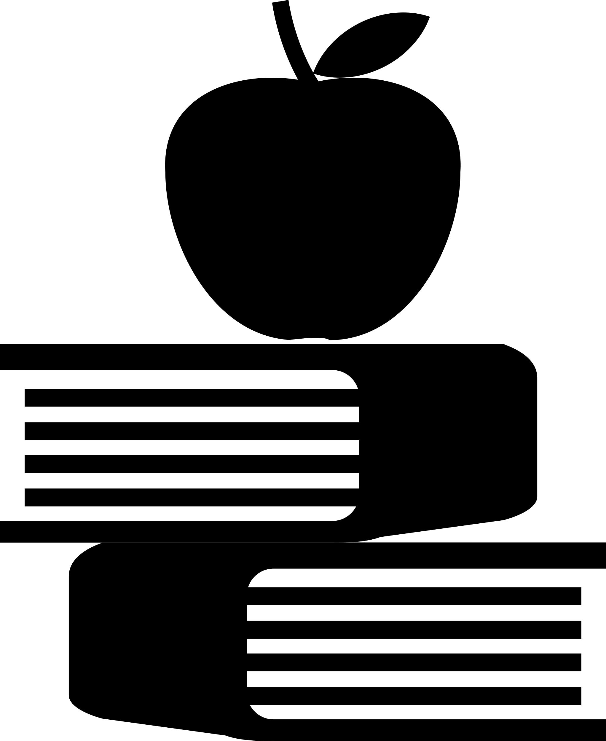 Apple And Books Simple Line Art Svg Vector Free Vectors