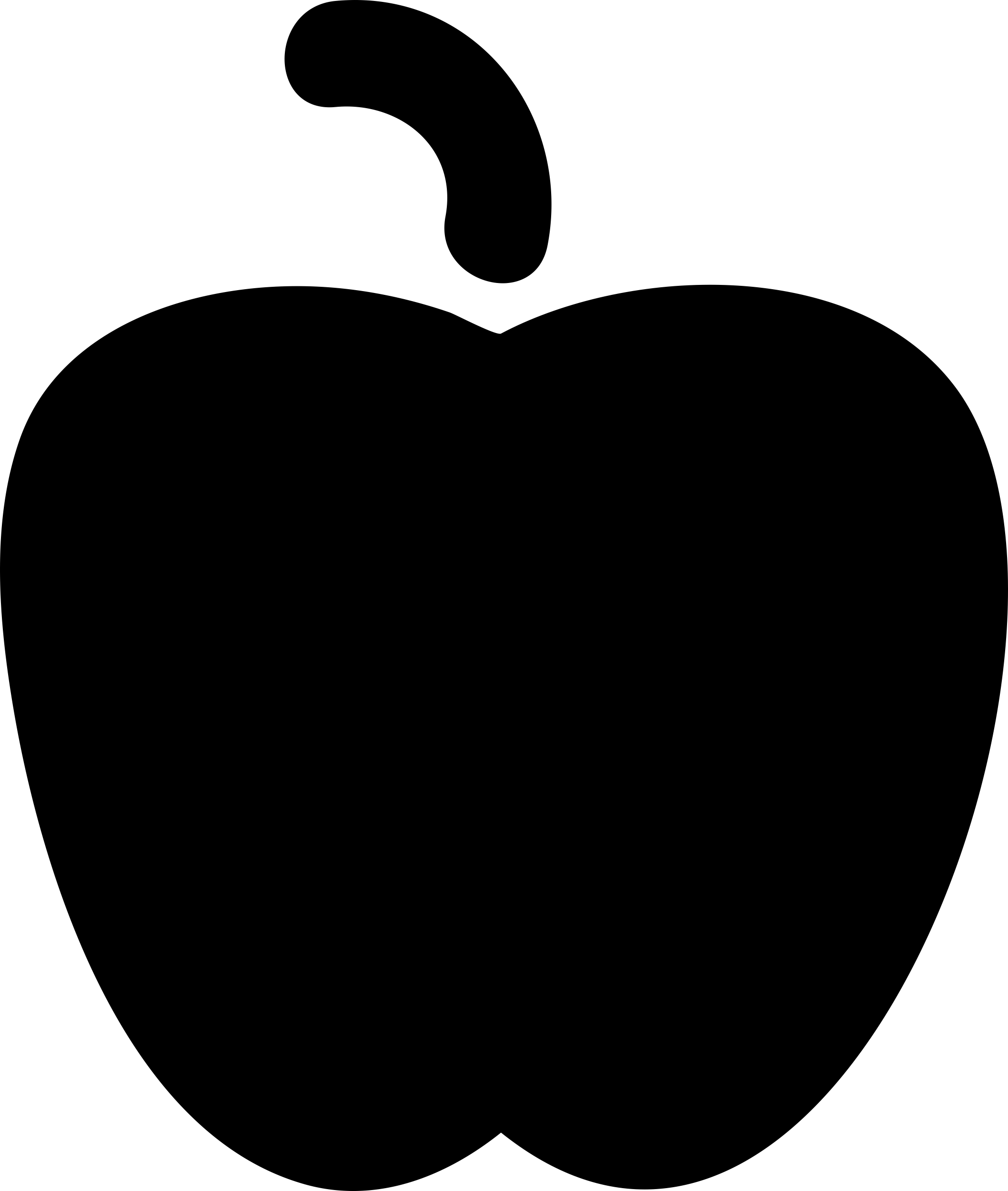 Apple Black Shape Outline Drawing Svg Vector Free Vectors