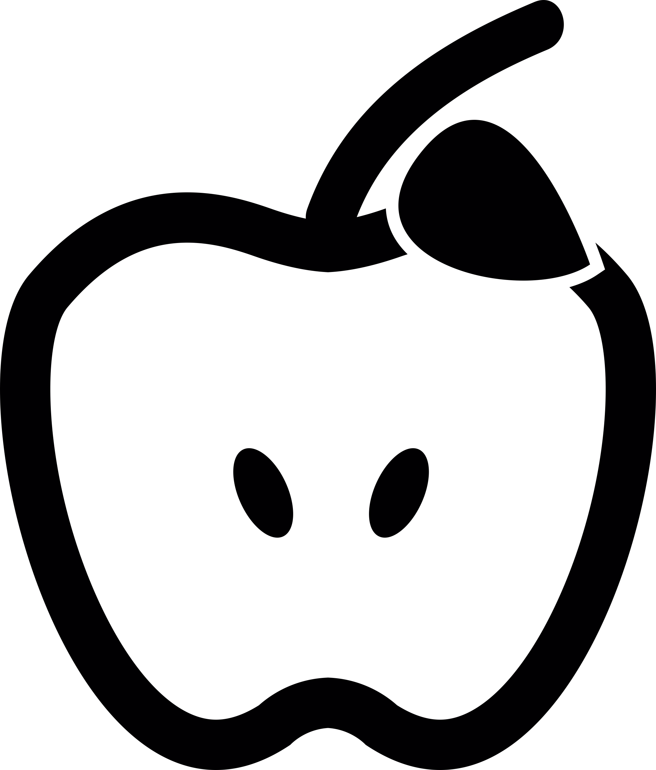 Apple Cut In Half With Visible Seeds Outline Drawing Svg Vector Free Vectors