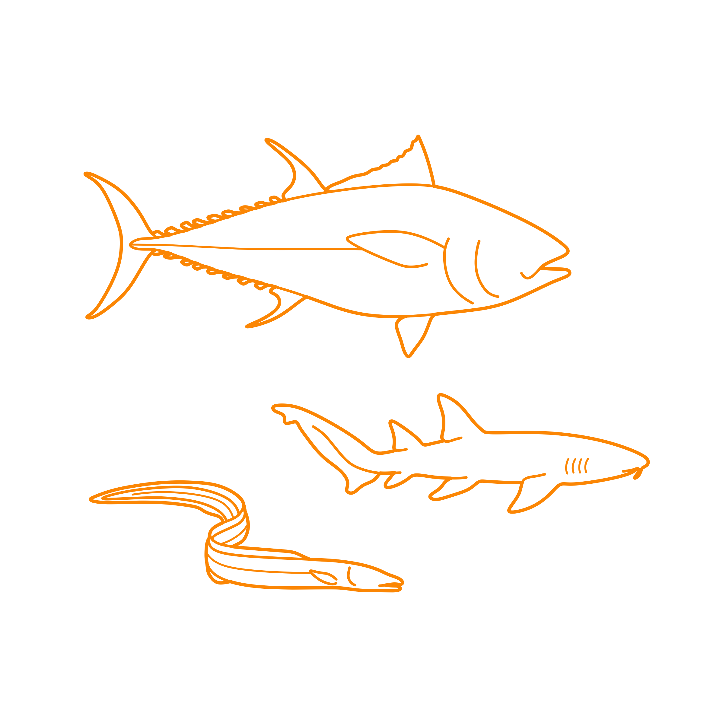 Animals Fish Line Tracing Svg Vector Free Vectors