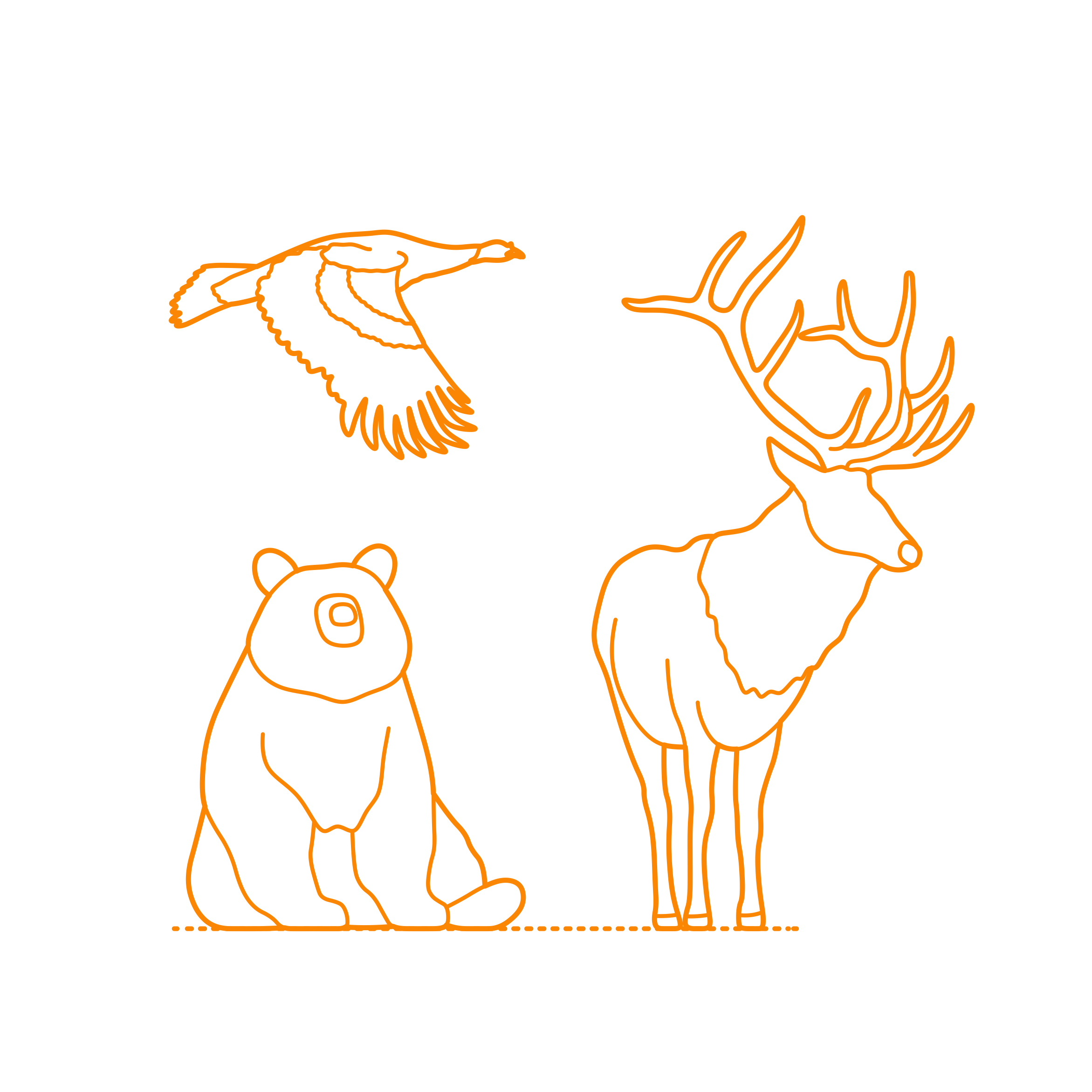 Animals Forest Animals Outline Svg Vector Free Vectors
