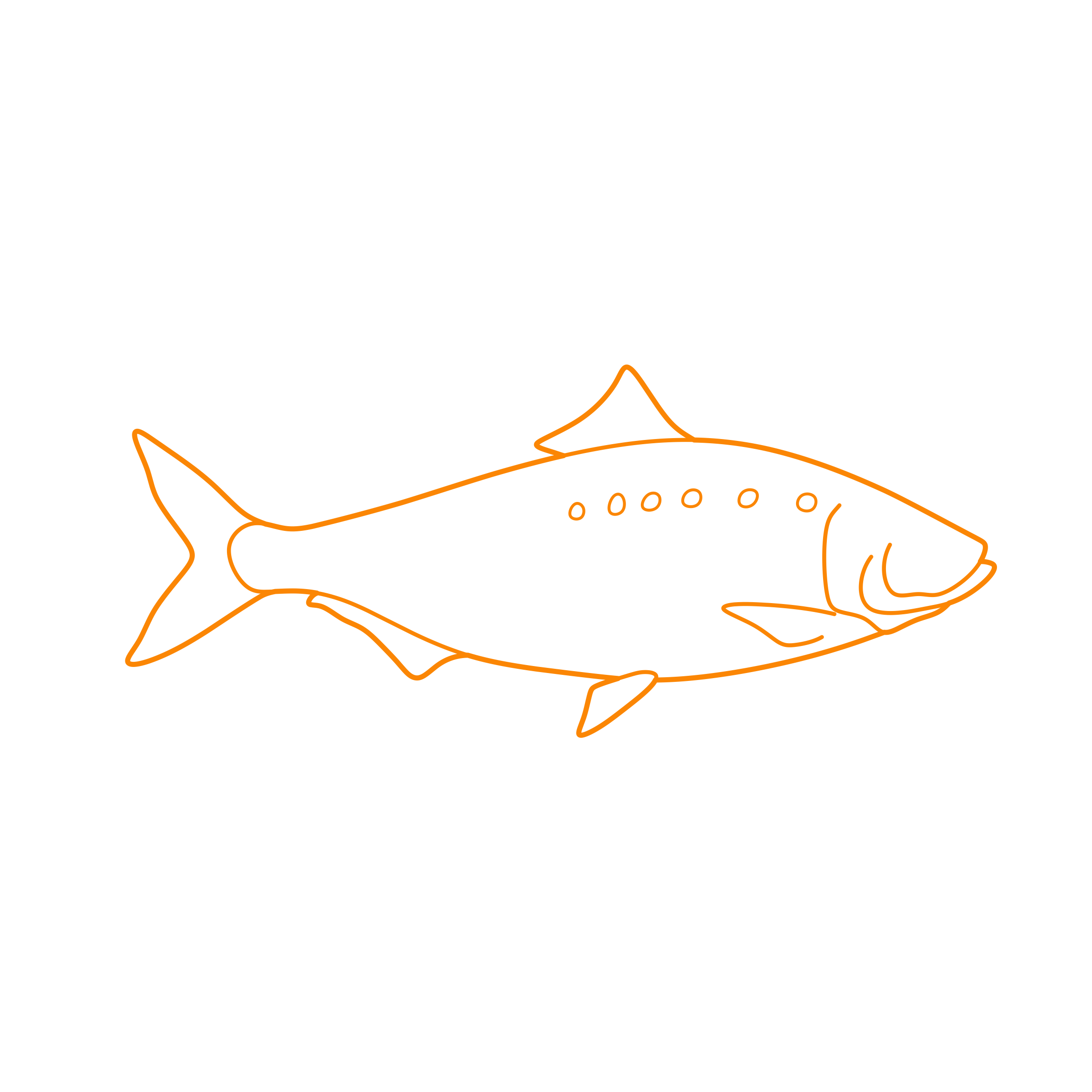 Animals Freshwater Fish American Shad Outline Svg Vector Free Vectors