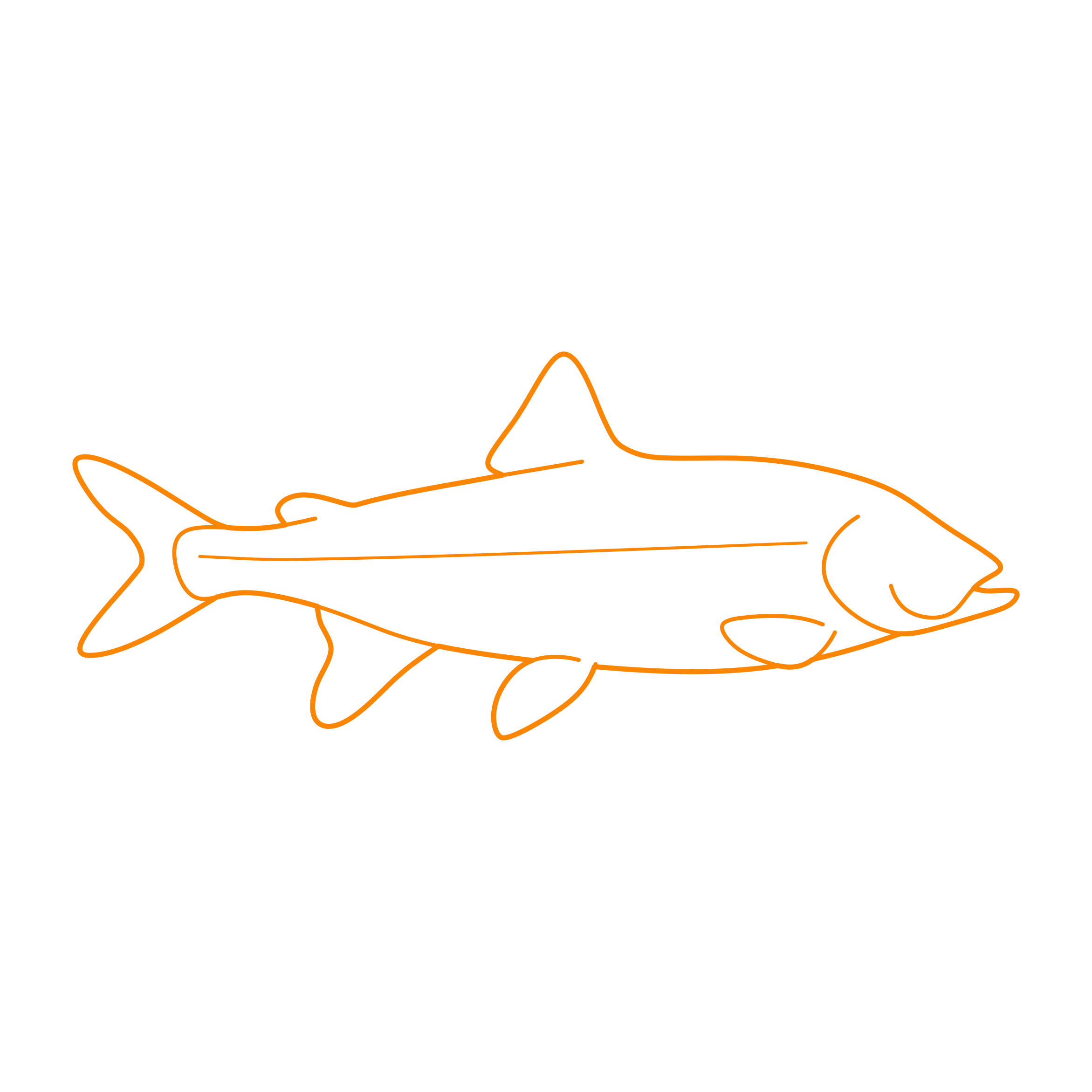Animals Freshwater Fish Bloater Line Art Svg Vector Free Vectors