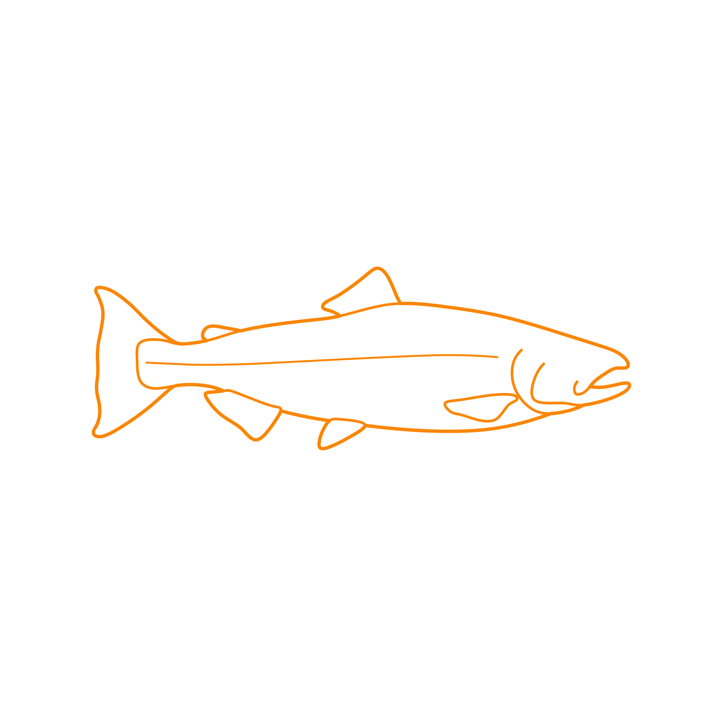 Animals Freshwater Fish Chinook Salmon Drawing Svg Vector Free Vectors