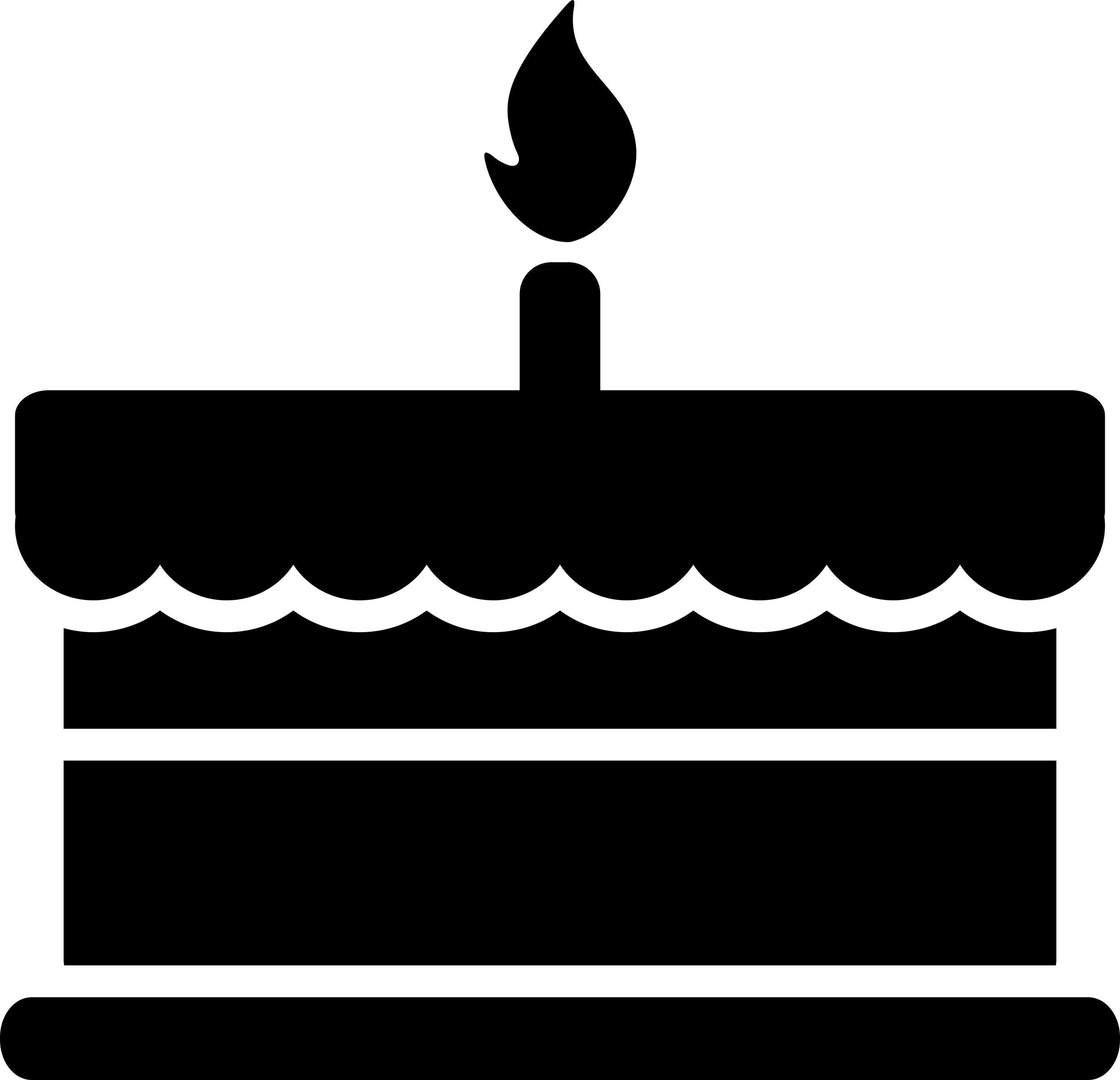Birthday Cake With One Burning Candle Realistic Outline Svg Vector Free Vectors