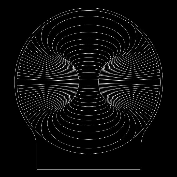 3D Space Warp Abstract Illusion Lamp Laser Cut Engraved Vector Free Vectors