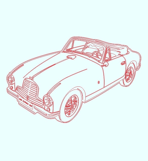 Aston Martin Car Illusion Lamp Laser Engraved Free Vector Free Vectors