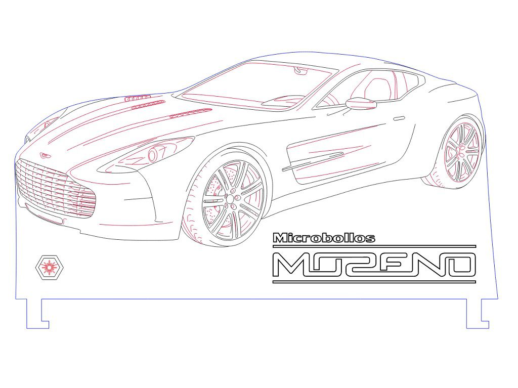 Aston Martin One 77 Car Laser Engraved Illusion Lamp Free Vector Free Vectors
