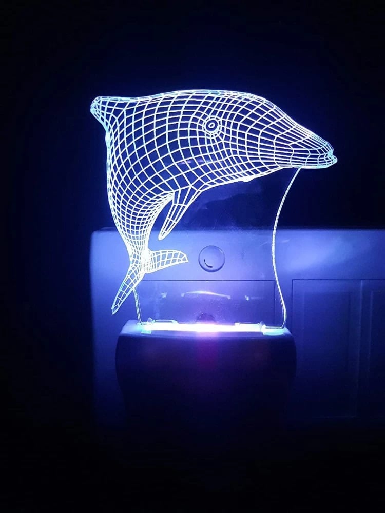 Ballina Whale Illusion Lamp Laser Engraved Free Vector Free Vectors