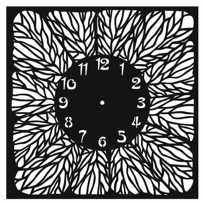Floral Design Wall Clock Free Vector Free Vectors