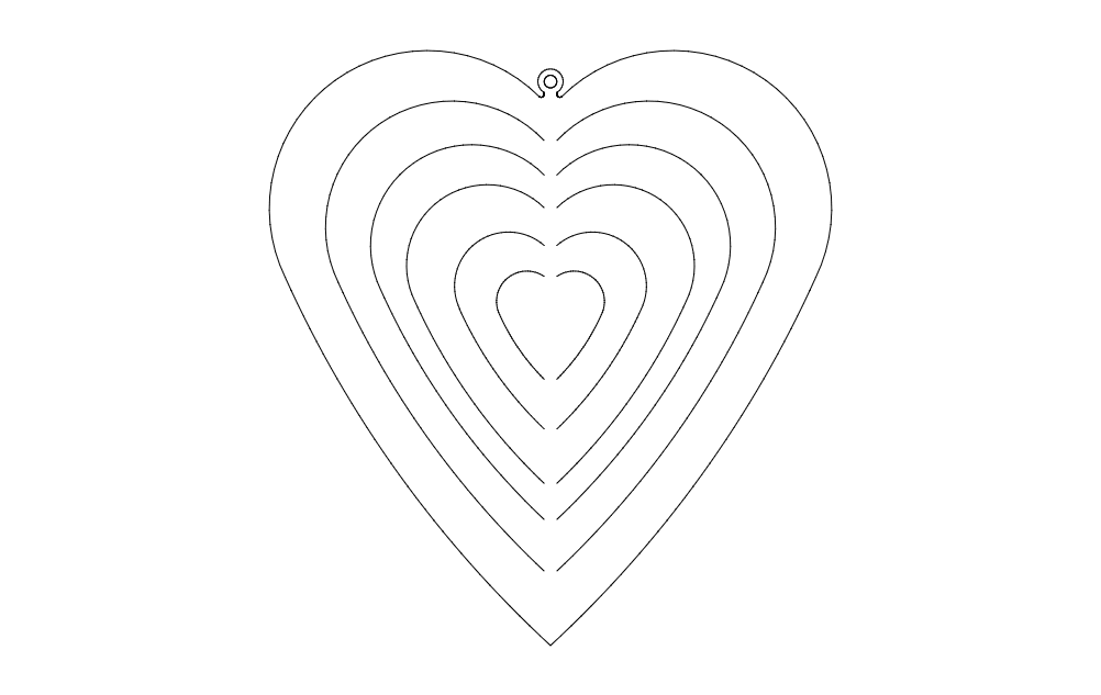 Heart Spinner Free DXF File Free Vectors